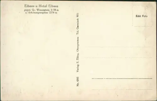 Garmisch-Partenkirchen Eibsee Hotel  Waxenstein Stimmungsbild Winter 1930