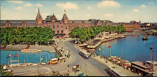 Postkaart Amsterdam Amsterdam Centraal Station Central Station Gare 1978