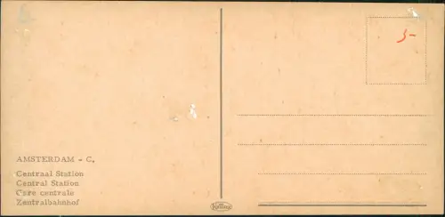 Postkaart Amsterdam Amsterdam Centraal Station Central Station Gare 1978