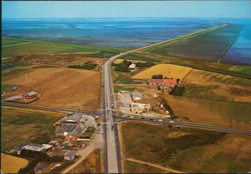 Postcard Röm Rømø Rømø Dæmning Luftbild 1972
