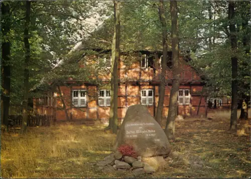Niedersachsen Gedenkstein Pastor Wilhelm Bode  LÜNEBURGER HEIDE 1980