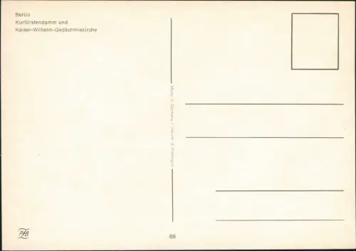 Charlottenburg-Berlin Kurfürstendamm und Kaiser-Wilhelm-Gedächtniskirche 1960