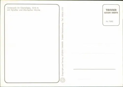 Unterjoch Bad Hindelang  Oberallgäu mit Spießer und Wertacher Hörnle 1990