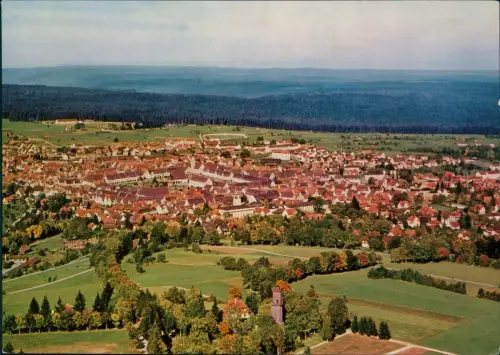 Ansichtskarte Freudenstadt Luftbild Gesamtansicht v. Flugzeug aus 1970