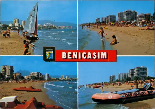 Benicàssim Benicasim Mehrbildkarte Ortsansichten u.a. Strand 1980