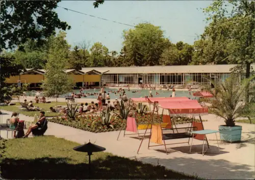 Postcard Harkány Harkányfürdő Strand Bar Beach 1979
