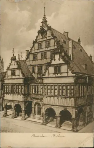 Ansichtskarte Paderborn Rathaus 1910
