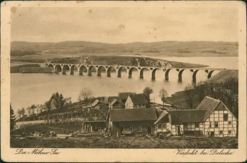 Ansichtskarte Günne Der Möhne See Viadukt bei Delecke 1920