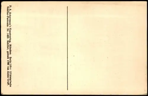 Künstlerkarte Friedrich Schiller gemalt 1786 von Anton Graff 1920