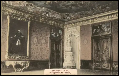 Ansichtskarte Frankfurt am Main Innenansicht Wahlzimmer im Römer 1904