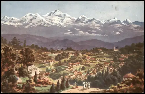 Postcard .Indien Indien India Darjelliing (Himalaya) Berg Panorama 1910