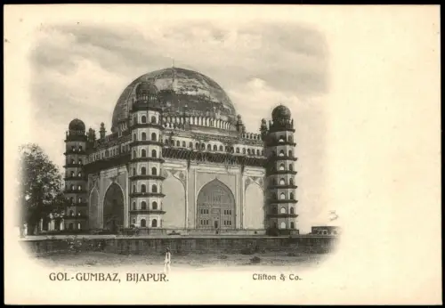 Postcard .Indien GOL-GUMBAZ, BIJAPUR Tempel Anlage Indien India 1900