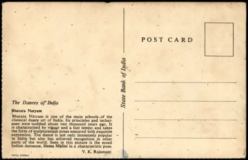.Indien Bharata Natyam The Dances of India Native Dance Woman 1960