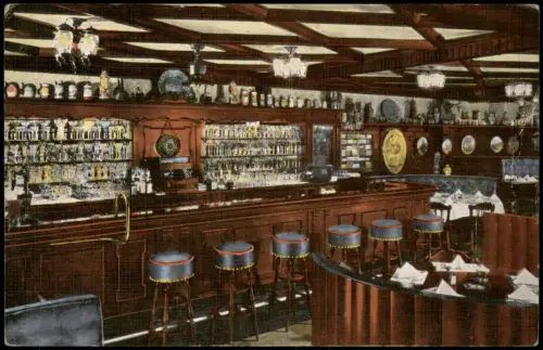 Milwaukee KARL RATZSCH Old World Restaurant Bar Theke Innenansicht 1930
