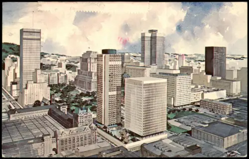 Postcard Montreal Stadt-Ansicht City View during EXPO 1967 1976