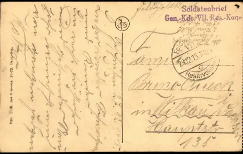 CPA Valenciennes Portail de Eglise Notre-Dame 1915   1. Weltkrieg Feldpost