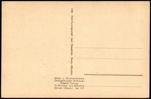 Höxter (Weser) Schloßkirche Corvey bel Höxter a. d. Weser 1920