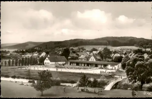 Ansichtskarte Marsberg Strandbad Freibad Schwimmbad 1959