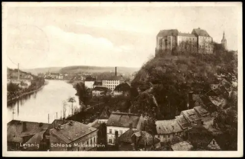 Ansichtskarte Leisnig Panorama-Ansicht Leisnig Schloss Mildenstein 1930/1929
