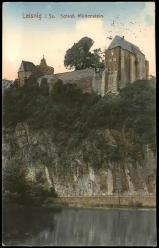 Ansichtskarte Leisnig Schloss Mildenstein 1914