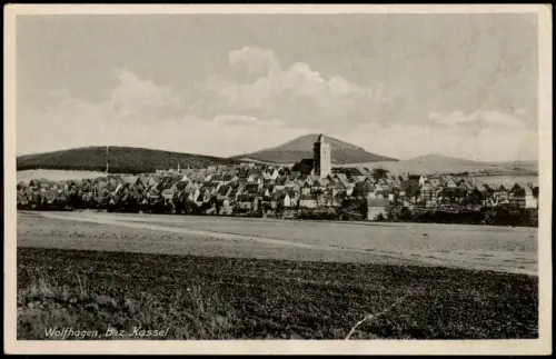 Ansichtskarte Wolfhagen Gesamtansicht aus der Ferne 1930