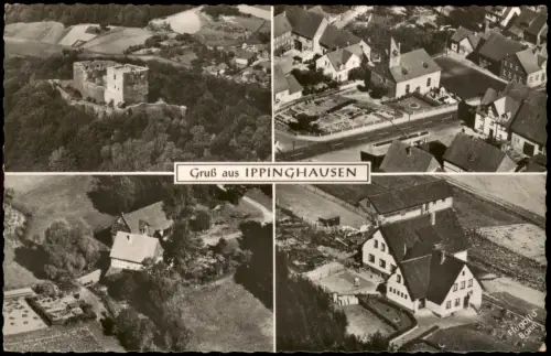 Ippinghausen-Wolfhagen Gruß aus IPPINGHAUSEN MB-Karte Luftaufnahmen 1960