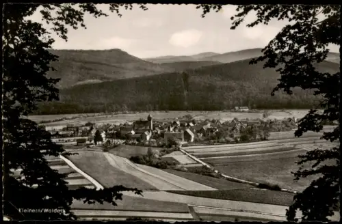 Ansichtskarte Kleinern-Edertal Ortsansicht 1955   mit Lang-Landpoststempel