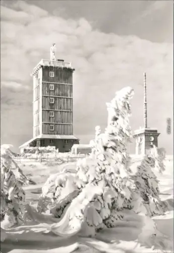 Ansichtskarte Ilsenburg (Harz) Wetterwarte (Brocken) im Winter 1981