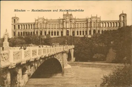 Ansichtskarte Haidhausen-München Maximilianeum - Straße 1912
