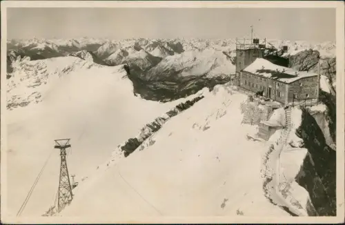 Garmisch-Partenkirchen Bayrische Zugspitzbahn Münchner Haus im Winter 1939