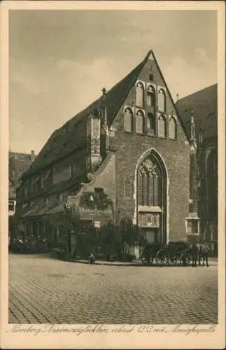 Ansichtskarte Nürnberg Moritzkapelle Bratwurstglöcklein 1928
