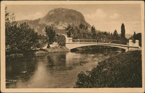Ansichtskarte Singen (Hohentwiel) Stadtpartie Brücke 1928
