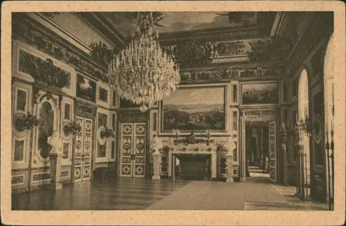 Ansichtskarte Chiemsee Schloss Hartschiersaal 1928
