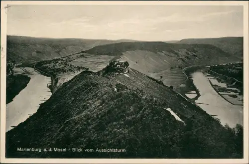 Ansichtskarte Alf-Bullay Blick vom Aussichtsturm 1936