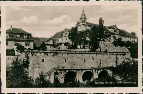 Ansichtskarte Schmalkalden Schloss Wilhelmsburg - Fotokarte 1953