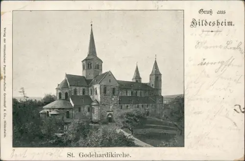Ansichtskarte Hildesheim Godehardikirche 1903
