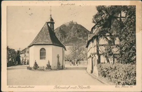 Ansichtskarte Rhöndorf-Bad Honnef Straßenpartie Kapelle 1913