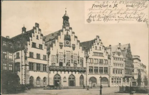 Ansichtskarte Frankfurt am Main Römer Bierwagen Fuhrwerk 1903