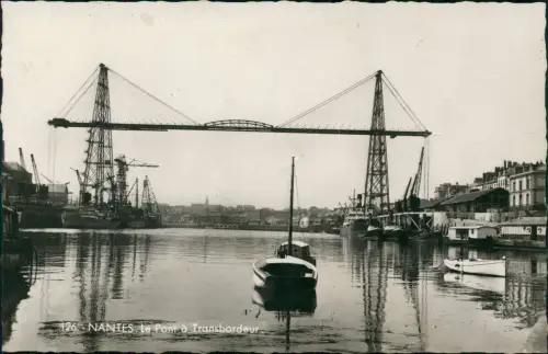 CPA Nantes Le Pont à Transbordeur 1942