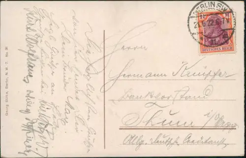 Berlin Altes Palais mit historischem Eckfenster und Oldtimer 1922