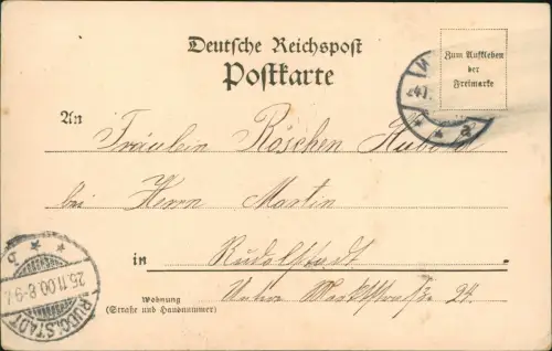 Ansichtskarte Weimar Goethes Gartenhaus Pforte 1900