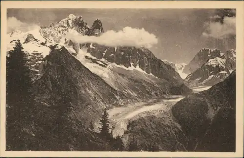 Chamonix-Mont-Blanc Mer de Glace vue de la FlégèreIce Sea from La Flegere 1938