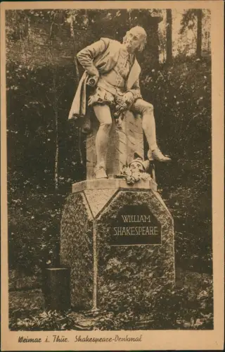 Ansichtskarte Weimar Shakespeare-Denkmal 1953