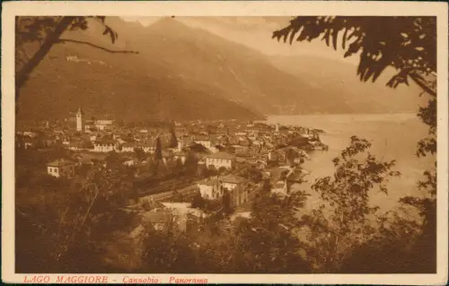 Cartolina Cannobio Stadt Lago Maggiore 1932