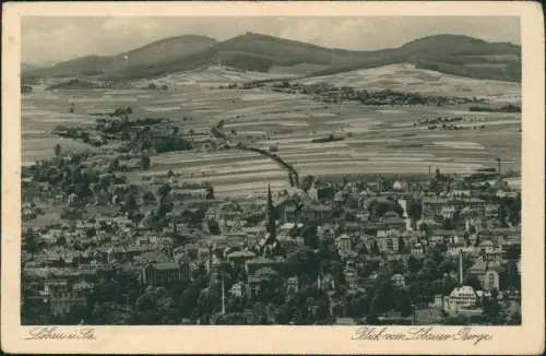 Ansichtskarte Löbau Blick vom Löbauer Berge. Oberlausitz 1925