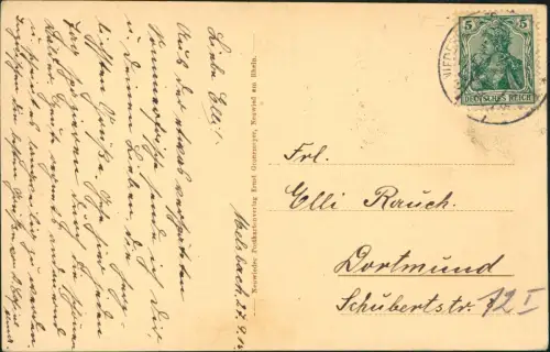 Ansichtskarte Neuwied (Rhein) WIEDBACHTAL Blick von der Elisabeth-Höhe. 1915