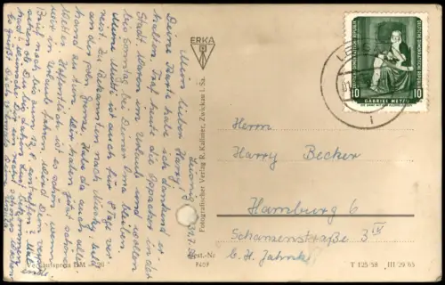 Leisnig DDR Mehrbild-AK mit Heimatbrunnen Meilensäule Schloß Mildenstein 1958