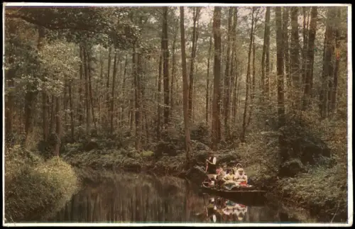 Lübbenau Spreewald Kahnfahrt Spreewald 1934   gelaufen mit Stempel LÜBBENAU