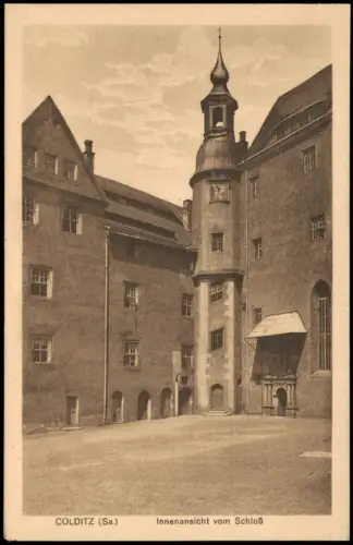 Ansichtskarte Colditz Innenansicht Schlosshof Schloss 1910