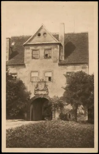 Ansichtskarte Colditz Ortsansicht Oberer Eingang zum Tiergarten 1910